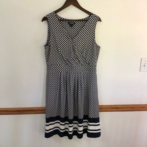 XL LANDS END summer navy patterned dress